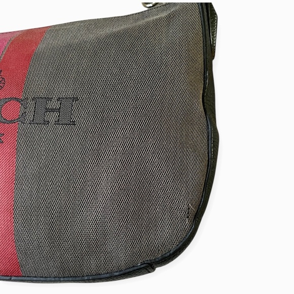 Coach Horse and Carriage Jacquard Sutton Crossbody 69647 Stripe Bag - Picture 12 of 13